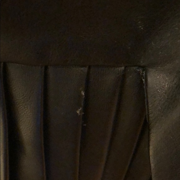 Les Chiffoniers Leather/Pleated minish Skirt SZ 1 - Picture 3 of 8